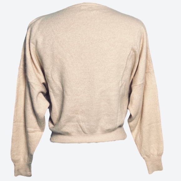 Vintage 1980's Benetton wool bow sweater size XL - Picture 4 of 10